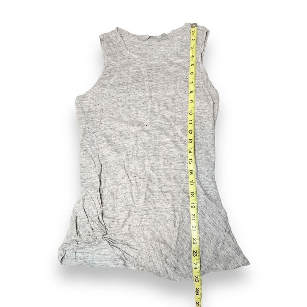 Athleta 100% Linen Twist Knot Zephyr Tank Top in Space Dye Gray Women’s Size XS - Picture 8 of 8